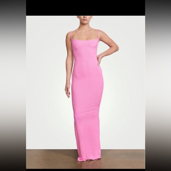 Skims Bubblegum pink soft lounge dress - Picture 3 of 3